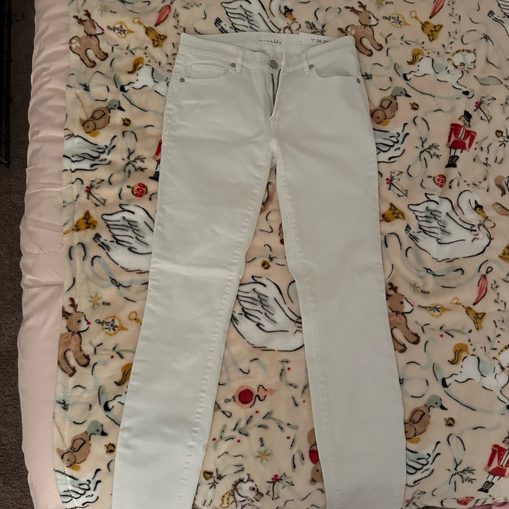 LOFT Women's Crisp White Skinny Jeans